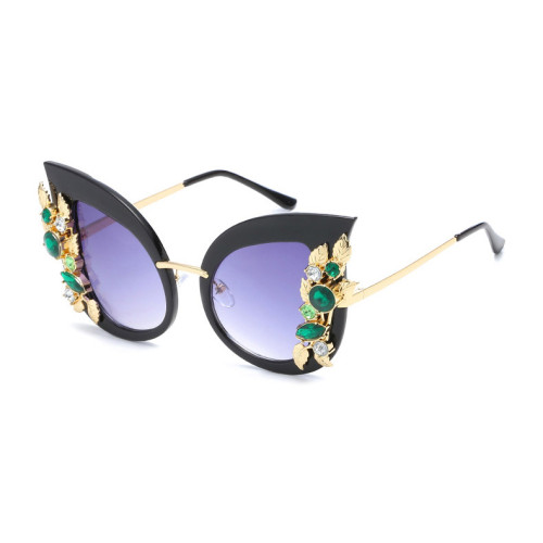 61319 Superhot Eyewear Fashion Women Sun glasses Gem Cat Eye Sunglasses