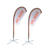 Custom Polyester Beach Feather Banner Advertising Sign Flags with flag stand
