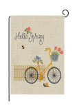 Hot sale spring linen garden flag custom logo double side printing yard flag banners