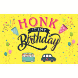 New custom screen printing polyester hanging flag happy birthday party decoration flag banner