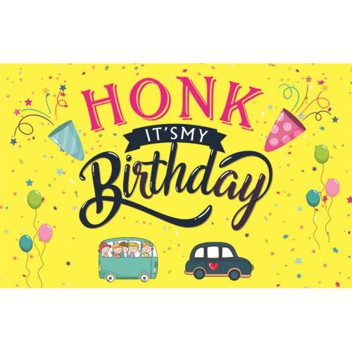 New custom screen printing polyester hanging flag happy birthday party decoration flag banner