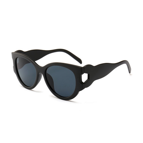 12145 Superhot Cateye Sun glasses PC Frame Special Design Temple 2018 Fashion Women Sunglasses