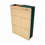 Custom offset printing expandable manila cardboard document file folder with green tape