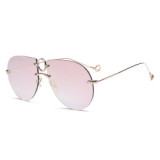 61716 Superhot Eyewear Men Women Sun glasses Brand Designer Grey Gradient Punk Shades Rimless Pilot Sunglasses