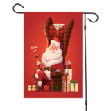 Newly arrived Customized Merry Christmas Banner Santa Pattern blank Garden Flag