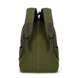 Cross-border foreign trade men's  student military green outdoor canvas backpack