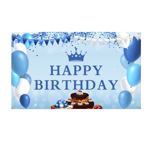 OEM custom happy Birthday Banners evening party decoration Holiday flag