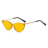 10252 Superhot Eyewear 2018 Fashion Cateye Candy Sun glasses One piece Lens Shades Trending Women Cat Eye Sunglasses