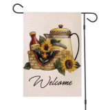 Waterproof thick linen Thanksgiving banner custom logo holiday garden printer flag