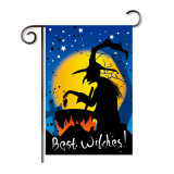 Supply Halloween double side print holiday flag custom party decoration blank yard garden flag