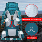 45L+5L custom Mountain Backpack with rain cover Shoulder Bag Large Capacity outdoor climbing camping Hiking backpack