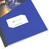 Wholesale custom logo a4 size white card paper files presentation folder with matt lamination