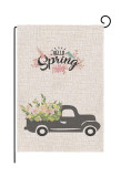 Hot sale spring linen garden flag custom logo double side printing yard flag banners