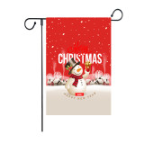 Merry Christmas holiday welcome yard flag custom logo flax fabric garden decoration flag