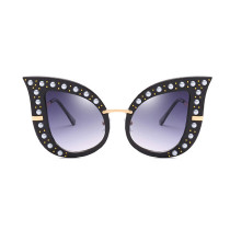 61419 Superhot Eyewear Fashion Luxury Sun glasses Pearl Women Cat Eye Sunglasses