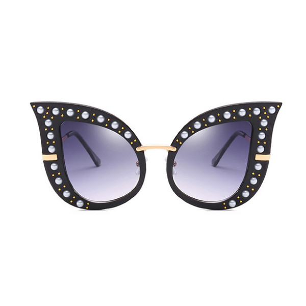61419 Superhot Eyewear Fashion Luxury Sun glasses Pearl Women Cat Eye Sunglasses