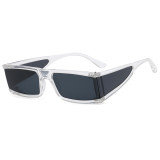 Superhot Eyewear 14745 Futuristic Rectangle Silver Mirrored Sunglasses