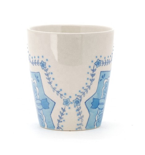 Blue pattern Custom Coffee Mug Custom Logo Mug Ceramic Coffee Mugs With Handle