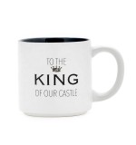 Ceramic Dad Mug Coffee Mug White Color with creative words  KING DAD  Customized 12Oz for gift
