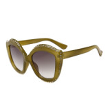 11932 Superhot Eyewear 2019 Fashion Women Brand Designer Sun glasses Big Frame Shades Oversized Rhinestones Cat Eye Sunglasses