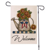 Waterproof thick linen Thanksgiving banner custom logo holiday garden printer flag