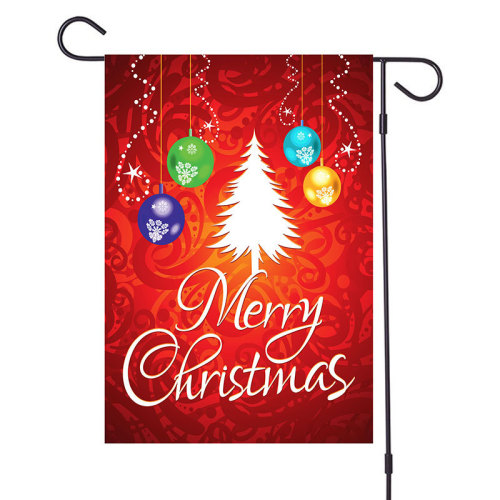 Newly arrived Customized Merry Christmas Banner Santa Pattern blank Garden Flag