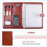 Customized Personalized Fireproof Ring Binder Document File Folder Leather A4,Reuseable Portfolio Distributor