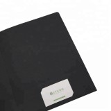Wholesale custom logo printed black paper a4 folders with two pocket