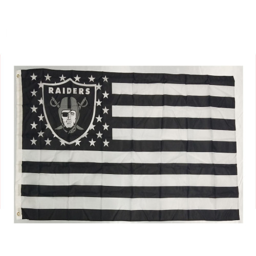 Top professional custom flag manufacturer 90*150cm Oakland las vegas Raiders flag 3*5 ft wholesale