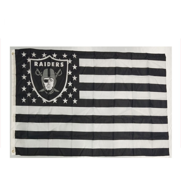Top professional custom flag manufacturer 90*150cm Oakland las vegas Raiders flag 3*5 ft wholesale