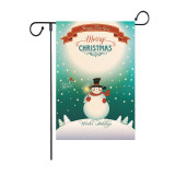 Merry Christmas holiday welcome yard flag custom logo flax fabric garden decoration flag