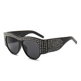 20047 Superhot Eyewear Luxury Women Brand Designer Sun glasses Shades Oversized Crystal Rhinestone Sunglasses