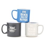 2020 Design customized coffee mug 10oz enamel-like white coffee mug for gift