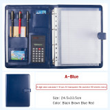 Customized Personalized Fireproof Ring Binder Document File Folder Leather A4,Reuseable Portfolio Distributor