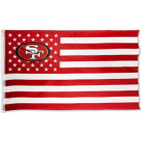 100% polyester custom 3x5ft 49ers flags san francisco flag wholesale