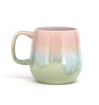 14 Oz Ceramic 3D Mug Ceramic Coffee Milk Mug with 3d reactive glaze