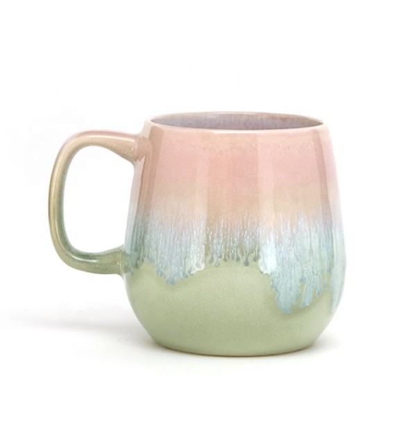 14 Oz Ceramic 3D Mug Ceramic Coffee Milk Mug with 3d reactive glaze