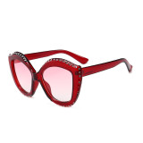 11932 Superhot Eyewear 2019 Fashion Women Brand Designer Sun glasses Big Frame Shades Oversized Rhinestones Cat Eye Sunglasses