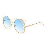 11835 Superhot Eyewear Fashion Round Sun glasses Metal Frame 2018 Fashion Women Peal Sunglasses