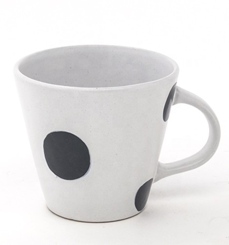 Black and white ceramic mug coffee tea water mugs for custom