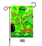 Low MOQ 48h fast shipping custom happy Santa Patrick Polyester Yard Flag Holiday Garden Flag