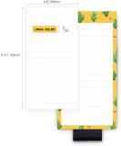 5 Pack Magnetic Notepads for Fridge with Pen Holder Full Magnet Back Notepad To Do List 50 Sheets