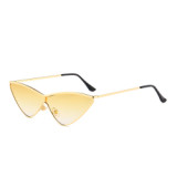 10529 Superhot Eyewear Fashion Women Sun glasses Pointed Tinted Metal Cat Eye Sunglasses