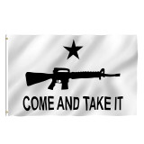 Low MOQ high quality 3*5ft polyester carbene flag custom Come and Take It flag
