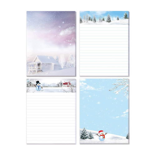 Custom Made Winter Notepads Tear off Holiday Notepads Paper for Christmas Home School and Office