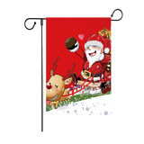 Merry Christmas holiday welcome yard flag custom logo flax fabric garden decoration flag