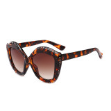 11932 Superhot Eyewear 2019 Fashion Women Brand Designer Sun glasses Big Frame Shades Oversized Rhinestones Cat Eye Sunglasses