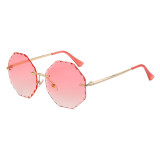 12535 Superhot Eyewear Fashion Women Rimless Sunglasses