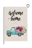 Hot sale spring linen garden flag custom logo double side printing yard flag banners