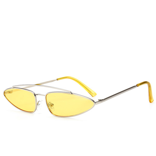 22033 Superhot Eyewear 2018 Fashion Brand Designer Cateye Sun glasses Small Metal Triangle Cat Eye Sunglasses